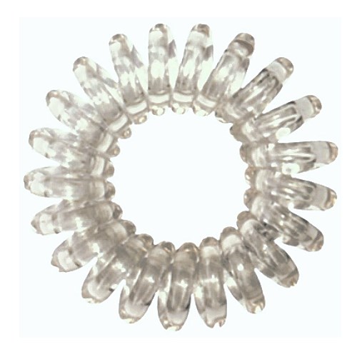 A&A Haargummi transparent 3,8cm Telefonkabel 11er