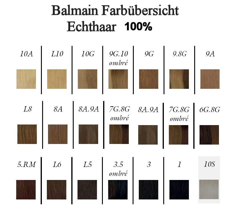 Balmain Farbring - Colorring 100% Human Hair Professional Collection 2018